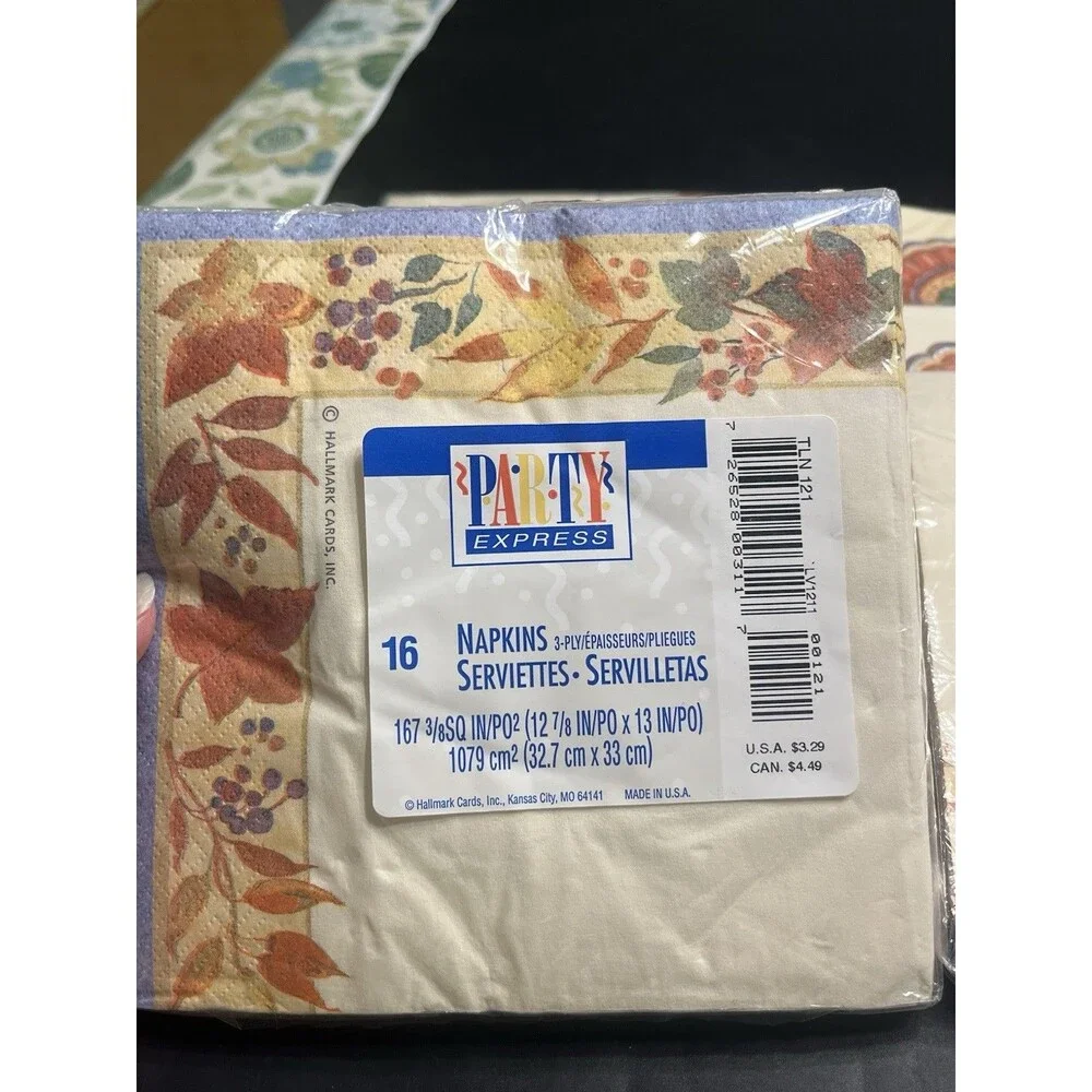 Hallmark Turkey Thanksgiving Napkins 3-ply Paper 6pks (96 Total)